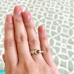 Tiffany Ring Sterling Silver/ 18k yellow Gold knot